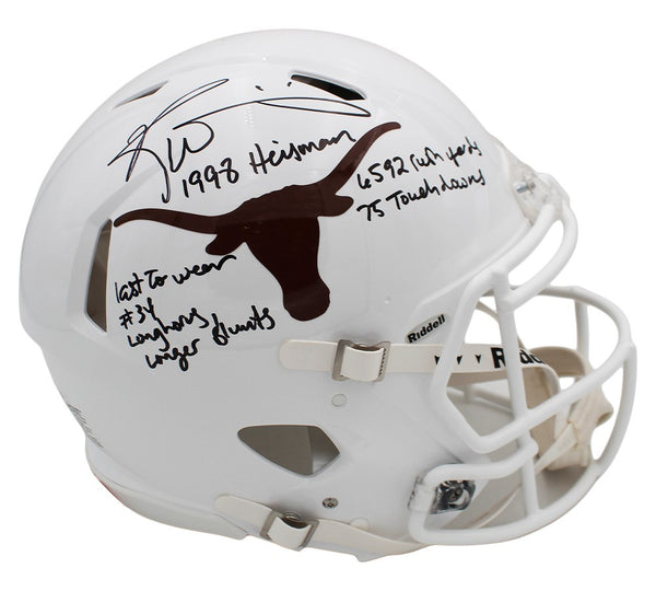 Ricky Williams Signed Texas Longhorns Speed Authentic NCAA Helmet with 5 Inscr.