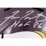 Fran Tarkenton Autographed Minnesota Vikings F/S TB Helmet Beckett Witness 50834