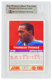 Thurman Thomas Autographed Buffalo Bills 1989 Score Rookie Card #211 (Beckett)