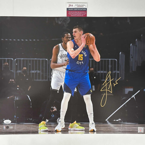 Autographed/Signed Nikola Jokic Denver Nuggets 16x20 Basketball Photo JSA COA #3