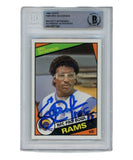 Eric Dickerson Signed 1984 Topps #280 Trading Card HOF Beckett 40336