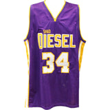 Shaquille O'Neal Autographed/Signed Pro Style XL Purple Jersey Beckett 47408