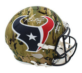 Mario Williams Signed Houston Texans Speed Authentic Camo NFL Helmet w- #1 Pick