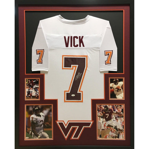 Michael Vick Autographed Signed Framed Virginia Tech Jersey JSA