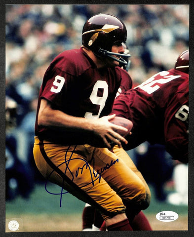 Sonny Jurgensen HOF Signed/Autographed 8x10 Photo Redskins JSA 213960