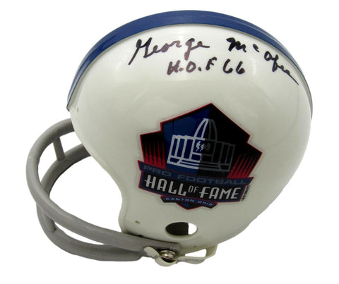 George McAfee HOF Chicago Bears Autographed/Inscribed Mini Helmet JSA 201576