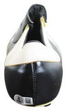 Cowboys Roger Staubach Signed Black & White Brooks Right Cleat BAS Wit #4W039340