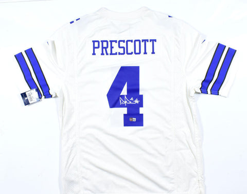 Dak Prescott Autographed Cowboys Nike Game Jersey-Beckett W Hologram *smudge