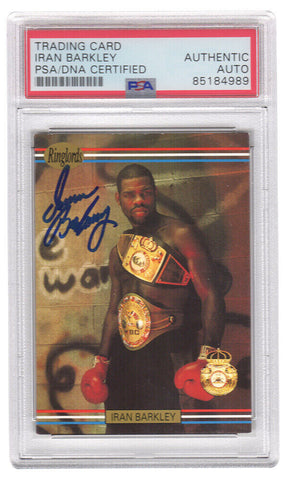 Iran Barkley Signed 1991 Ringlords Boxing Trading Card #25 - (PSA Encapsulated)