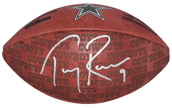 TONY ROMO SIGNED DALLAS COWBOYS WILSON NFL DUKE SHOWCASE FOOTBALL BECKETT