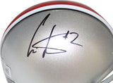 Cris Carter Autographed Ohio State Buckeyes VSR4 Mini Helmet Beckett 40642