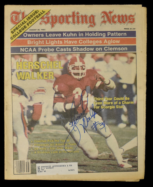 Herschel Walker Signed 1982 The Sporting News Georgia JSA 208605
