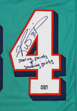 Ricky Williams Signed Miami Custom Teal Jersey with "Smoking Joints & Scoring Po