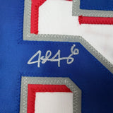 Framed Autographed/Signed Josh Jung 35x39 Texas White Jersey Beckett COA