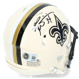 Ricky Williams Autographed New Orleans Saints RETRO Speed Mini Helmet Beckett