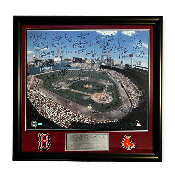 Evolution To A Championship Boston Red Sox 40+ Autographed Photo #1/36 Steiner
