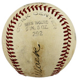 A's Connie Mack Authentic Signed Reach Official League Baseball JSA #BB70388