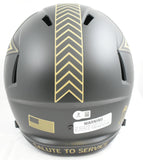 Roger Staubach Autographed Cowboys F/S Salute 2025 Speed Helmet - Beckett W Holo