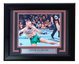 Conor McGregor Signed Framed 8x10 UFC Leg Kick Photo BAS