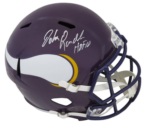 John Randle Signed Vikings T/B Riddell F/S Speed Replica Helmet w/HOF'10 -SS COA