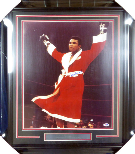 Muhammad Ali Autographed Signed Framed 16x20 Photo PSA/DNA #S14049