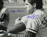 Tom Seaver Signed Cincinnati Reds Framed 16x20 Black & White MLB Photo - 2 Insc
