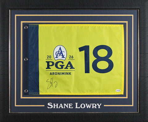 Shane Lowry Signed & Framed 2026 PGA Championship Pin Flag JSA #CM34142
