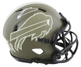Bills Stefon Diggs Signed Salute To Service Speed Mini Helmet W/ Case BAS Wit