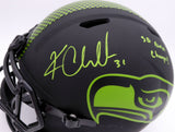 Kam Chancellor Auto Seahawks Eclipse Full Size Auth Helmet (Signed 2x) 98094
