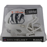 JaMarr Chase Autographed Cincinnati Bengals 24 STS Mini Helmet Beckett 48959