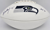 Walter Jones Autographed Seahawks White Logo Football "HOF 14" MCS Holo #64068