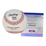 Nolan Ryan Signed Rawlings Texas Rangers Logo Baseball (PSA COA) 7 No-Hitters