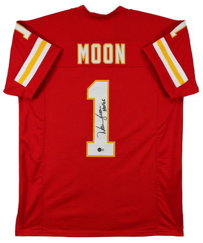 Warren Moon "HOF 06" Authentic Signed Red Pro Style Jersey BAS Witnessed