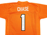 BENGALS JA'MARR CHASE AUTOGRAPHED SIGNED ORANGE JERSEY BECKETT WITNESS 220611