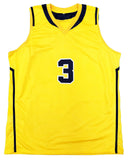 MICHIGAN WOLVERINES TREY BURKE AUTOGRAPHED YELLOW JERSEY PSA/DNA STOCK #200887