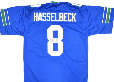 Matt Hasselbeck Autographed Light Blue Pro Style Jersey - Beckett W Hologram
