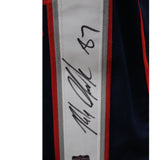 Rob Gronkowski Autographed/Signed Blue Jersey RAD 40364