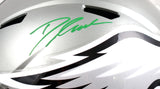 D'Andre Swift Autographed Eagles F/S Flash Speed Helmet-Beckett W Hologram*Green