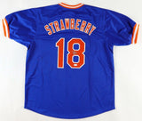 Darryl Strawberry Signed Mets Jersey (JSA COA) 3xNew York World Series Champ O.F