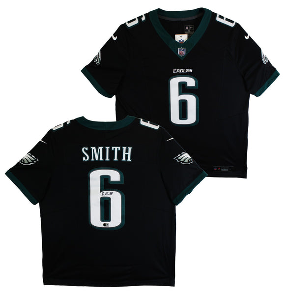 Eagles DeVonta Smith Authentic Signed Black Nike Limited Jersey BAS Witnessed