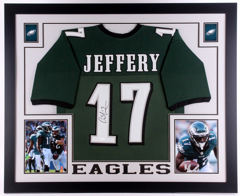Alshon Jeffery Signed Philadelphia Eagles 35" x 43" Framed Jersey (JSA) SB LII