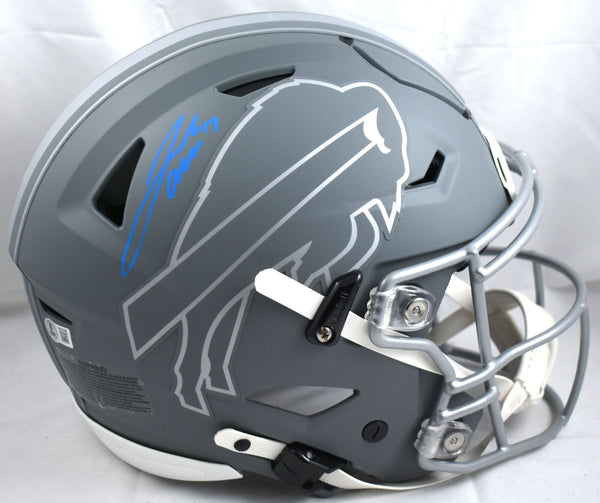 buffalo bills speedflex helmet Josh Allen Signed Buffalo Bills F/S Slate Speed Flex Helmet