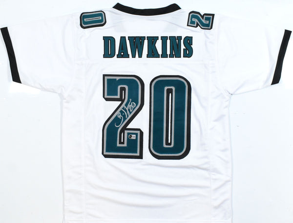 Brian Dawkins Autographed White Pro Style Jersey - Beckett W Hologram