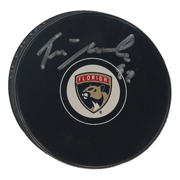 Tomas Nosek Signed Florida Panthers Logo Puck (JSA) 2025 Stanley Cup Champion
