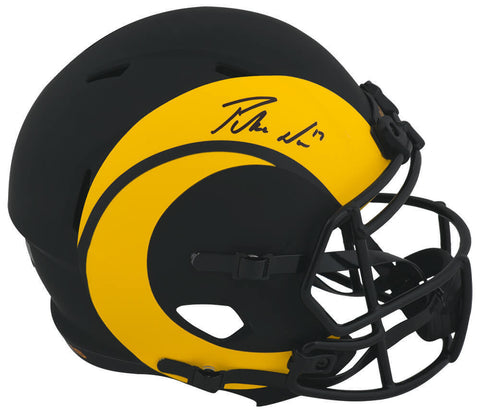 Puka Nacua Signed Rams ECLIPSE Riddell Full Size Replica Helmet - (Fanatics COA)