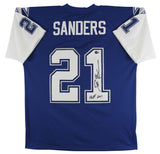 Cowboys Deion Sanders "HOF 2011" Signed Thanksgiving M&N Jersey BAS Witnessed