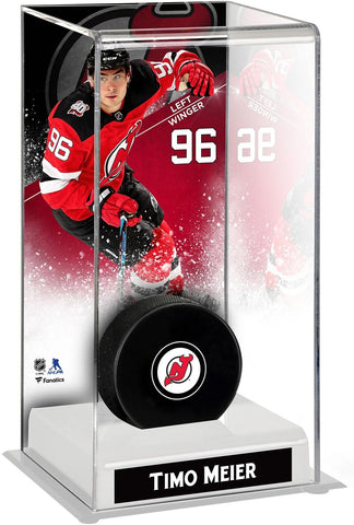 Timo Meier New Jersey Devils Deluxe Tall Hockey Puck Case