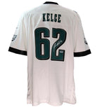 Jason Kelce Signed White Nike Replica Football Jersey Eagles PSA/DNA 190421