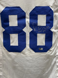 Michael Irvin Autographed/Signed Pro Style Jersey White Beckett 40933