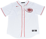 CHASE BURNS SIGNED CINCINNATI REDS #26 WHITE NIKE JERSEY W/ 2024 #2 PICK